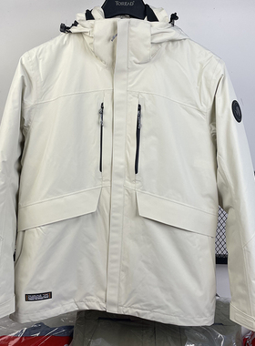 探路者冲锋衣男女 23秋冬户外防水套羽绒三合一登山服TAWWBL90474