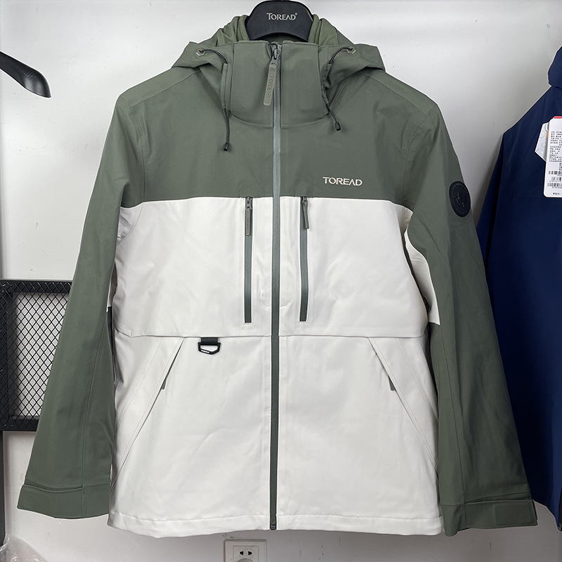 探路者防风保暖三合一登山外套