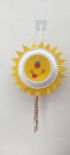 幼儿园太阳纸盘手工灯笼儿童环创挂件
