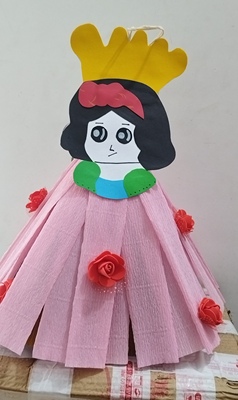 新年元宵节中秋节废物利用纯手工卡纸白雪公仔灯笼