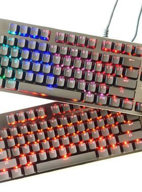 血手幽灵Q820N新款Q828机械键盘f200q光轴游戏网吧f300有线USB口