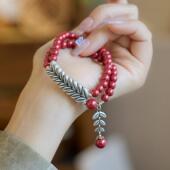 时尚 朱砂手串本命年复古情侣款 饰品 麦穗岁岁平安手链女款 2025新款