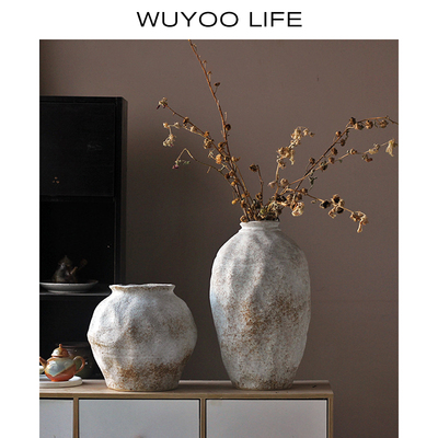 侘寂风高级感复古陶瓷花瓶