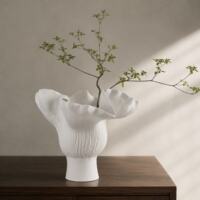 Modern, simple and high-end irregular ceramic vase ornaments, living room model room decorative sculptures, artistic flower vases thumbnail 7