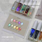 小颖美甲 10色仙粉水彩液彩绘渐变极光美甲珠光晕染液6ml美甲店用