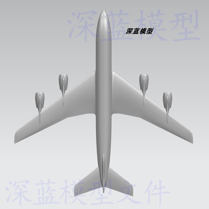 波音707-300飞机猜想图三维工业模型UG文件图片