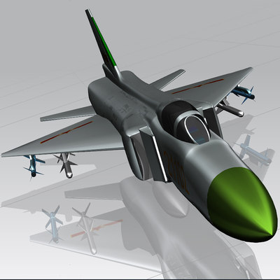 歼八-2航模战斗机高级仿真飞机数模型成品三维立体文件多格式转换