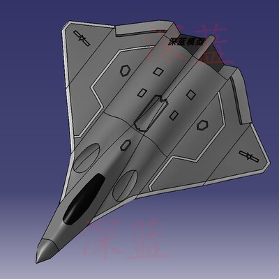 战轰1.0隐身战斗机飞机数模CATIA格式三维立体设计文件