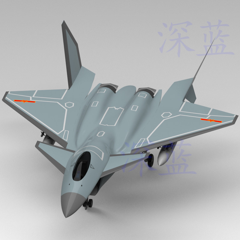 歼14隐身飞机数航模型三维立体设计文件多种格式可转换