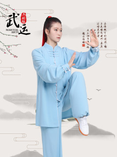 武运太极服女新款中国风太极拳服装练功服男武术服表演服春秋套装