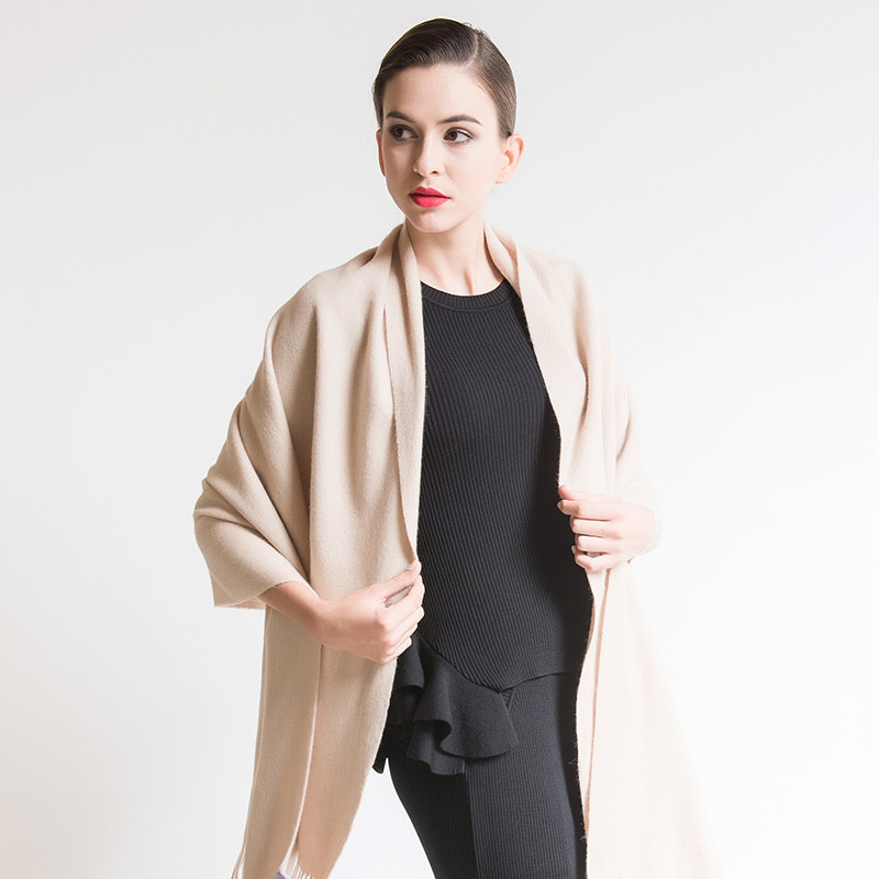 橘语纯羊毛围巾大披肩女长款围巾女冬季羊毛围巾女冬季百搭