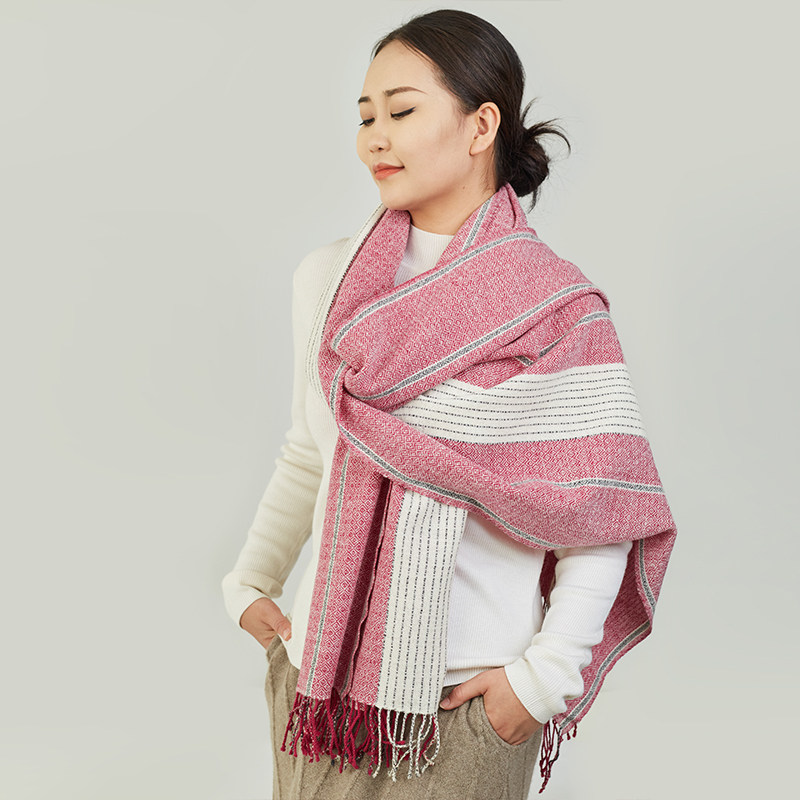 橘语羊绒羊毛披肩韩版柔软加厚空调房围巾女春秋季加长