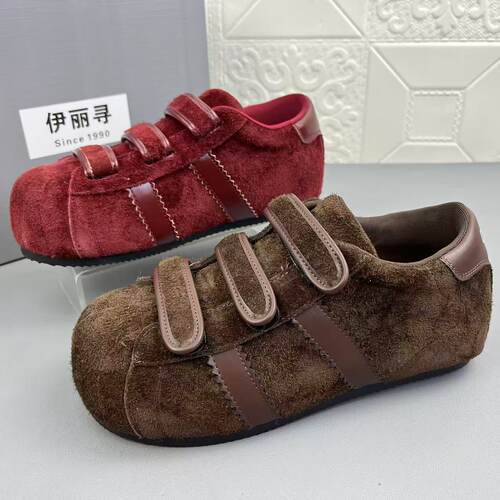 高品质新款真皮内增高德训女单鞋