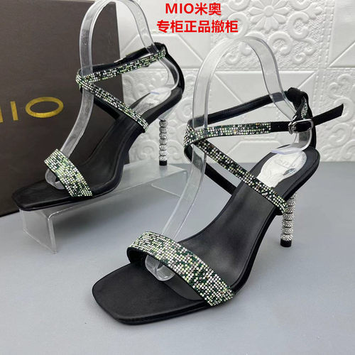MIO米奥正品处理女鞋高跟皮凉鞋