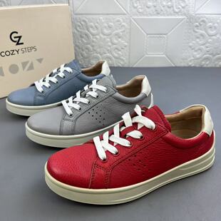 STEPS可至正品 防滑板鞋 处理时尚 真皮新款 休闲头层牛皮女单鞋 COZY