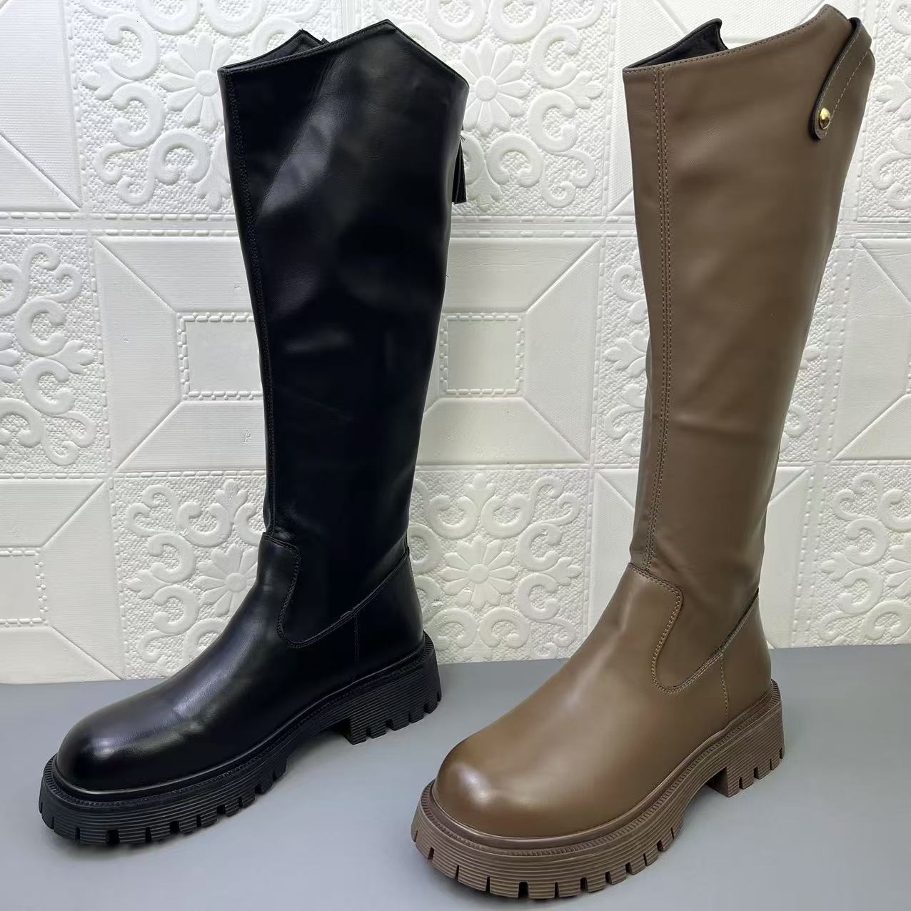 进口时尚骑士靴女靴防滑显瘦高靴