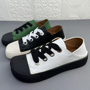 单鞋 奥莱撤柜处理时尚 系带韩版 高品质新款 休闲防滑耐磨系带女板鞋