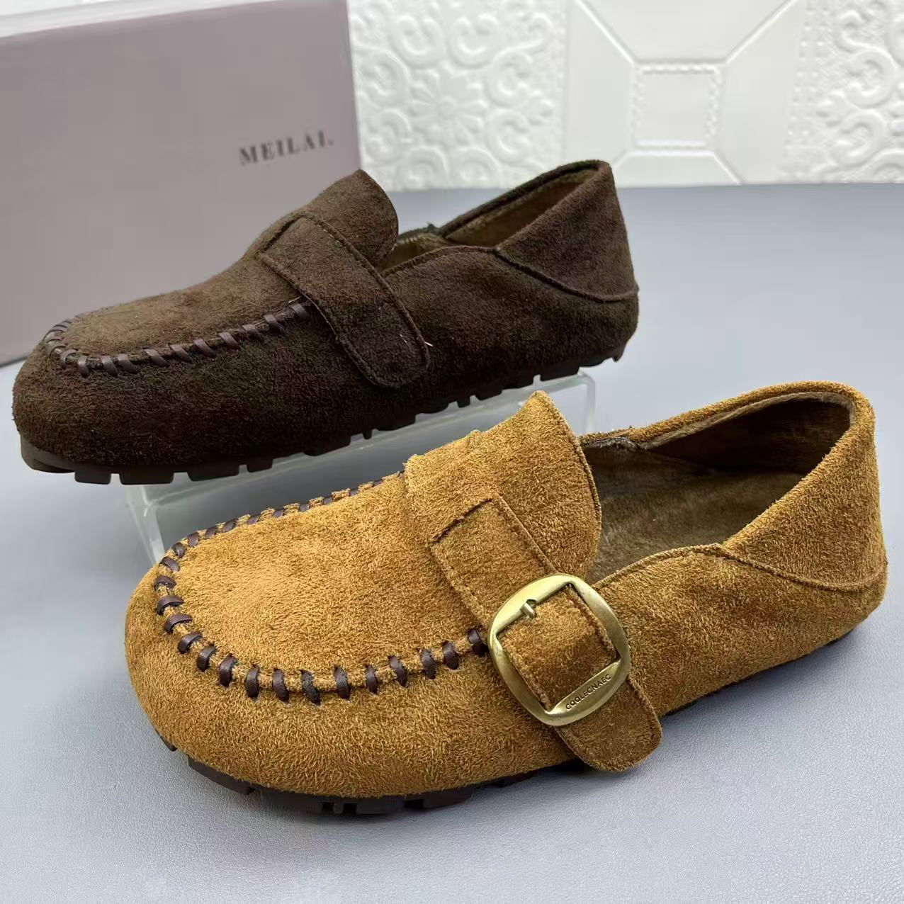 高品质新款时尚搭扣博肯鞋女单鞋