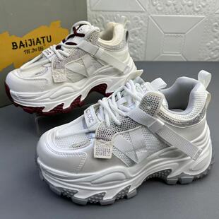 单鞋 瑕疵色差奥莱撤柜处理时尚 防滑老爹鞋 高品质新款 真皮运动女鞋