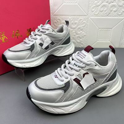 撤柜时尚休闲真皮女鞋运动老爹鞋