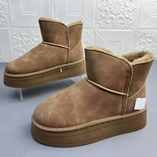 奥莱撤柜处理时尚休闲加绒保暖雪地靴女鞋高品质新款防滑耐磨短靴