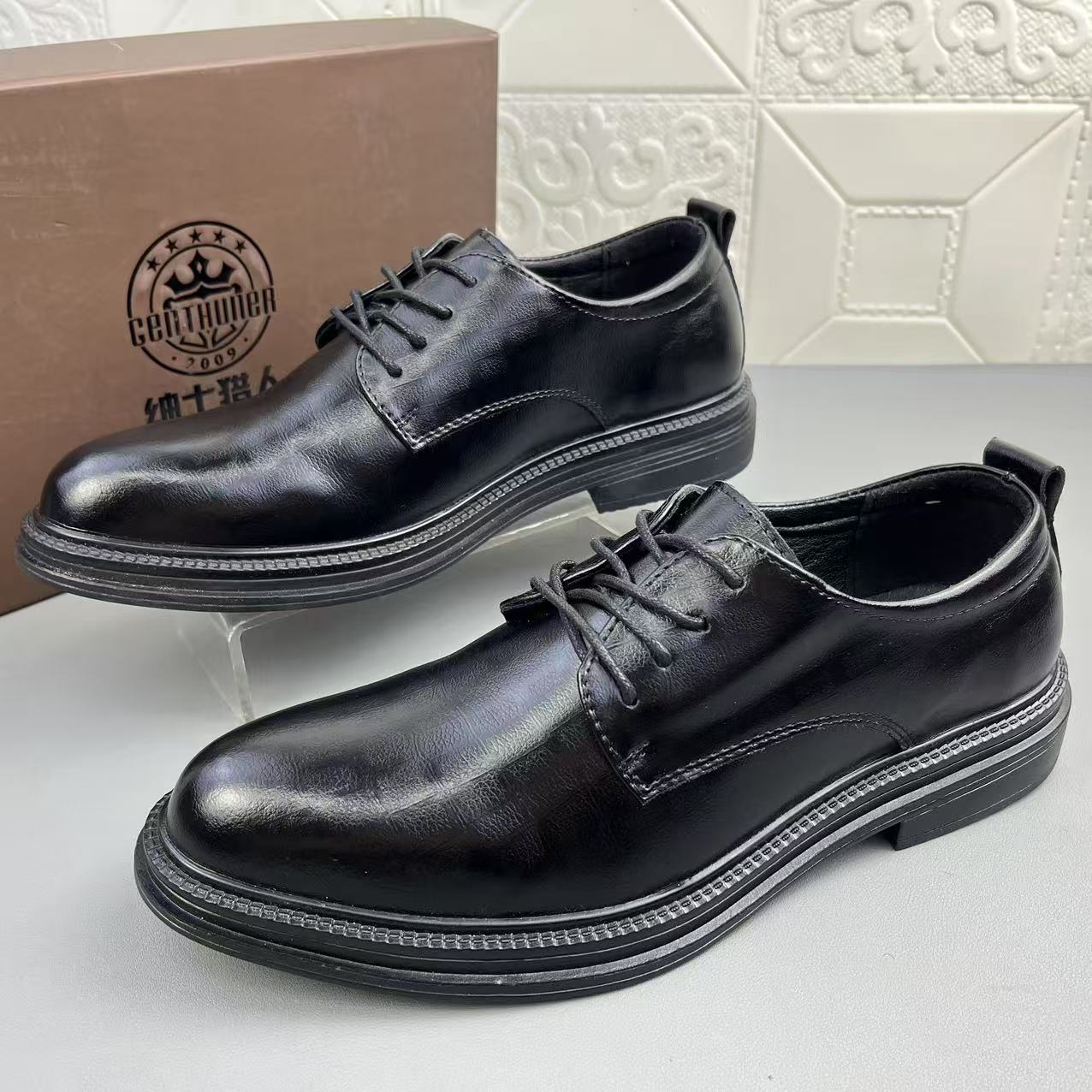 高品质时尚真皮防滑正装男鞋皮鞋