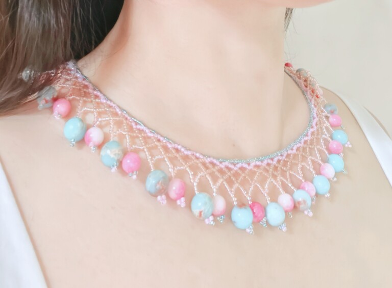 未泱原创唐彩汉服配饰璎珞项链重工孤品