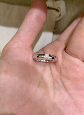 方形单钻戒指女「S925纯银」日系中古风小众设计