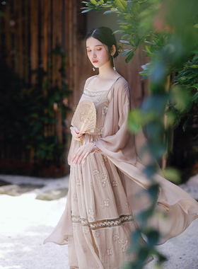 枕梦村庄 寻寻觅觅 下单前注意文字提醒 复古文艺绣花连衣裙