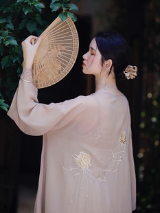 上衣 原创复古国风仙系刺绣雪纺防晒开衫 枕梦村庄 归去来兮二代