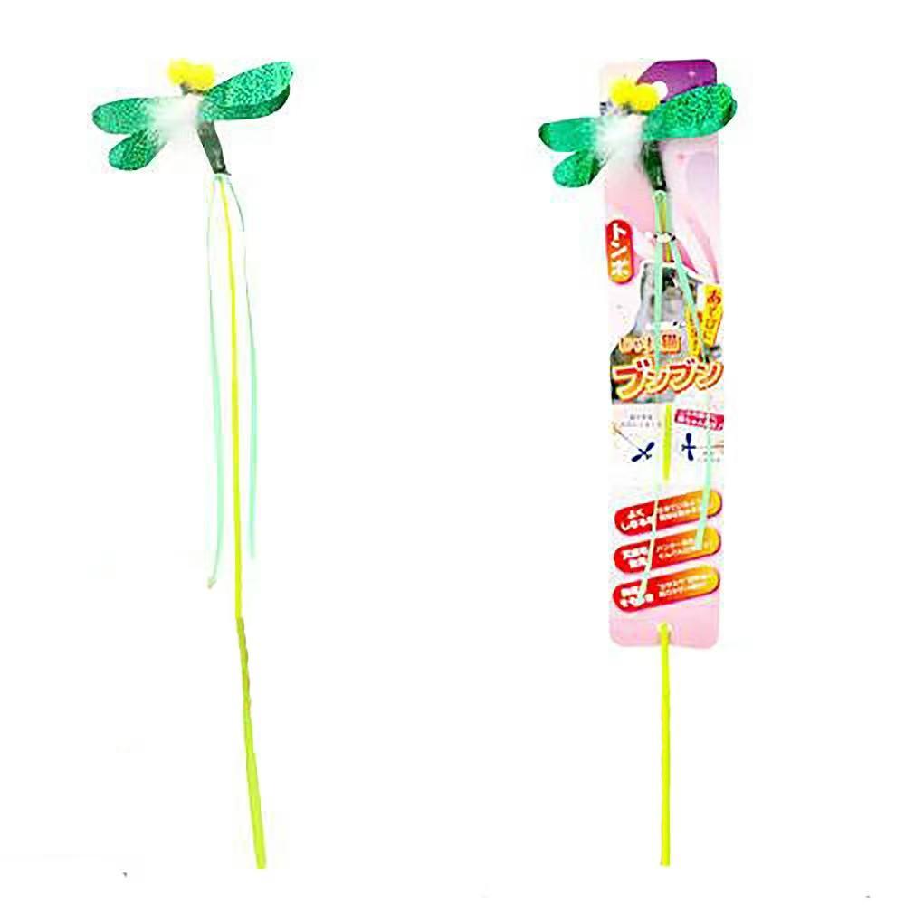 昆虫羽毛响亮片逗猫棒