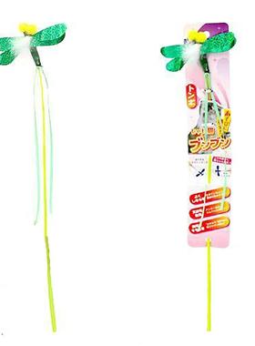 现货 日本cattyman昆虫逗猫棒亮片彩绳猫咪玩具