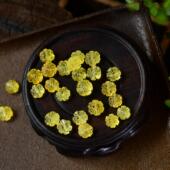 DIY多宝手串项链 天然蜜蜡梅花通孔配件 金珀 11mm LH441 约10