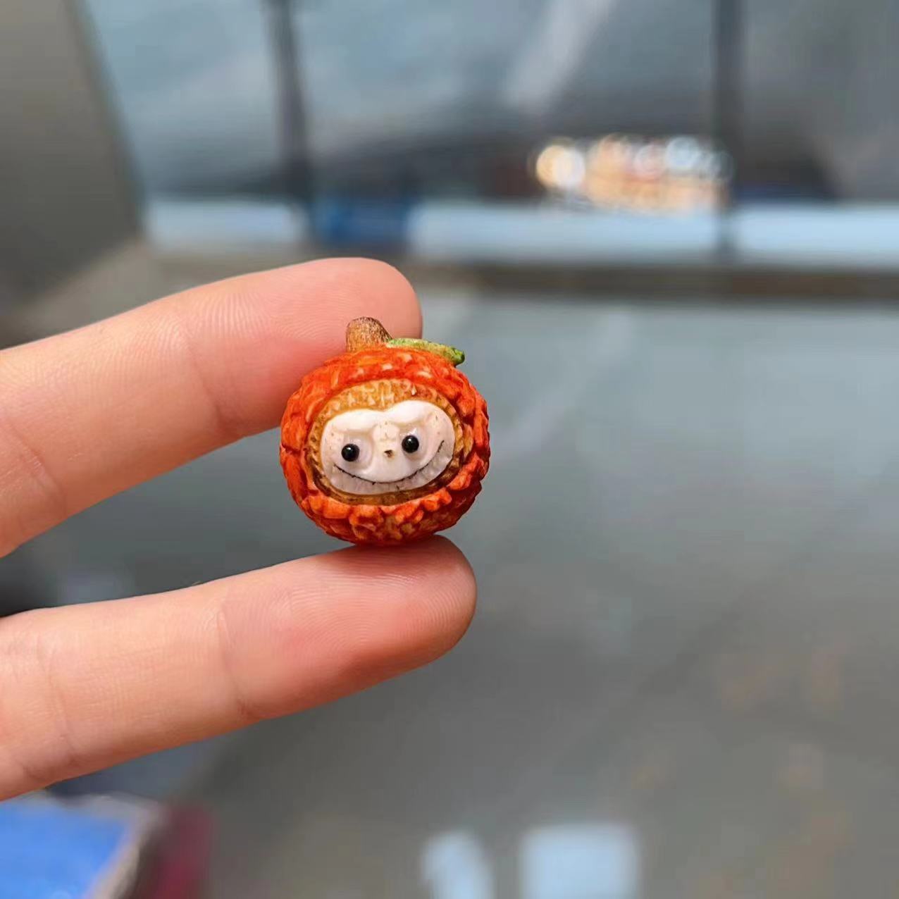 精工鹿角根付荔枝拉布布 DIY文玩佛珠手串项链 TY2094