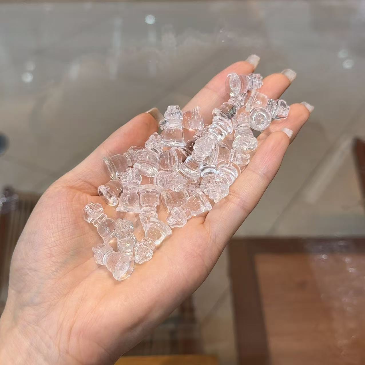 天然白水晶金刚杵大号 diy佛珠手串项链 DM827