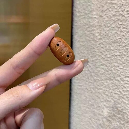 桃木面包二饼配件手工diy文玩时尚配饰佛珠串珠手链项链 DM903