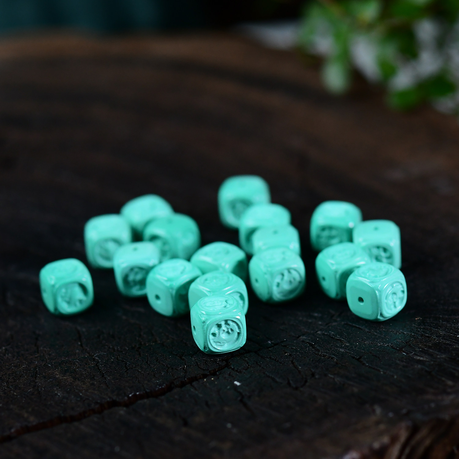 菱镁矿四大神兽方糖散珠 DIY青龙白虎玄武朱雀手串手链 TY2038