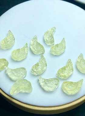 天然黄水晶翅膀 规格18mn*10mm diy手串项链配件 ZW913