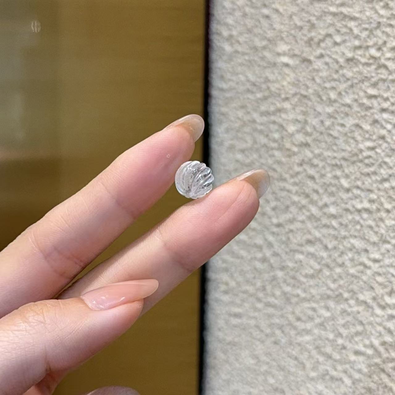 天然白水晶扭扭珠散珠配件 diy配饰手工编织手绳项链手串 DM735