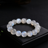 斯里兰卡天然冰种蓝月光石水晶手链手串女款 奶油体饰品 XL440
