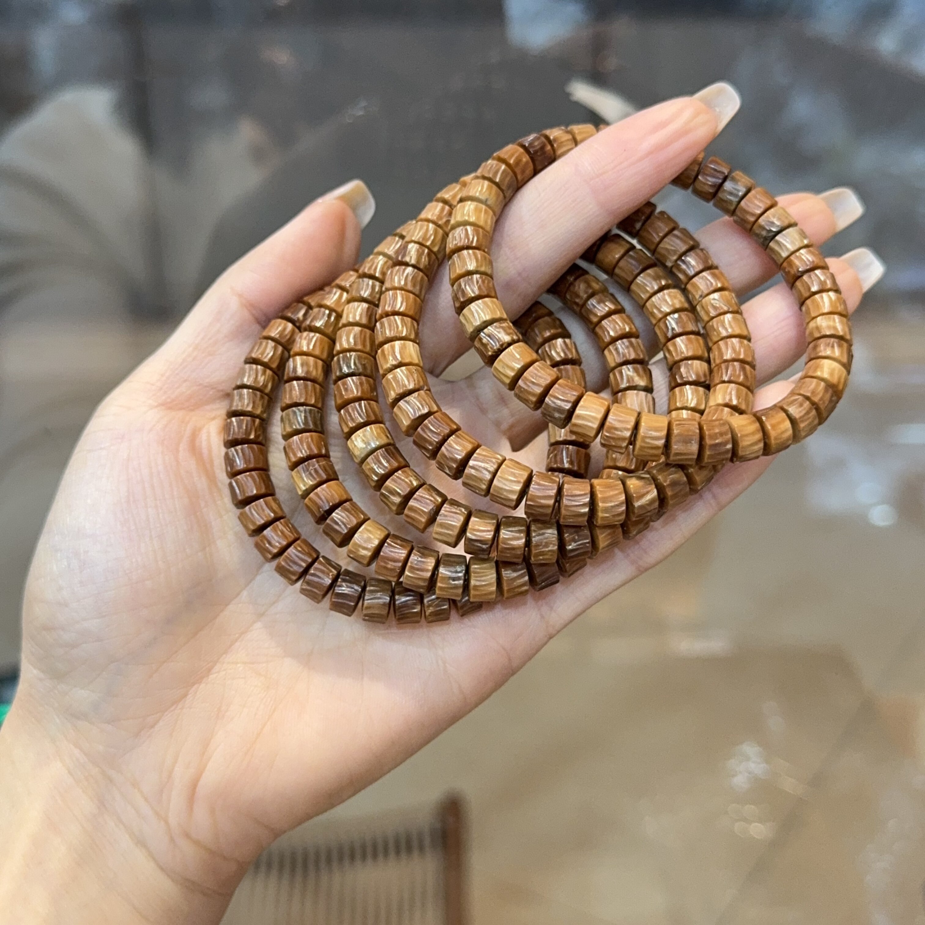 库克树纹直切药片手串 文玩饰品礼物  DM912