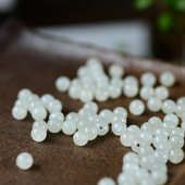 精选天然青海料和田玉散珠 T50 老型冰透玉石珠子单珠手串diy饰品