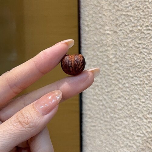 藏风紫檀无相屁桃 diy配件手绳项链手串文玩佛珠配饰 DM392