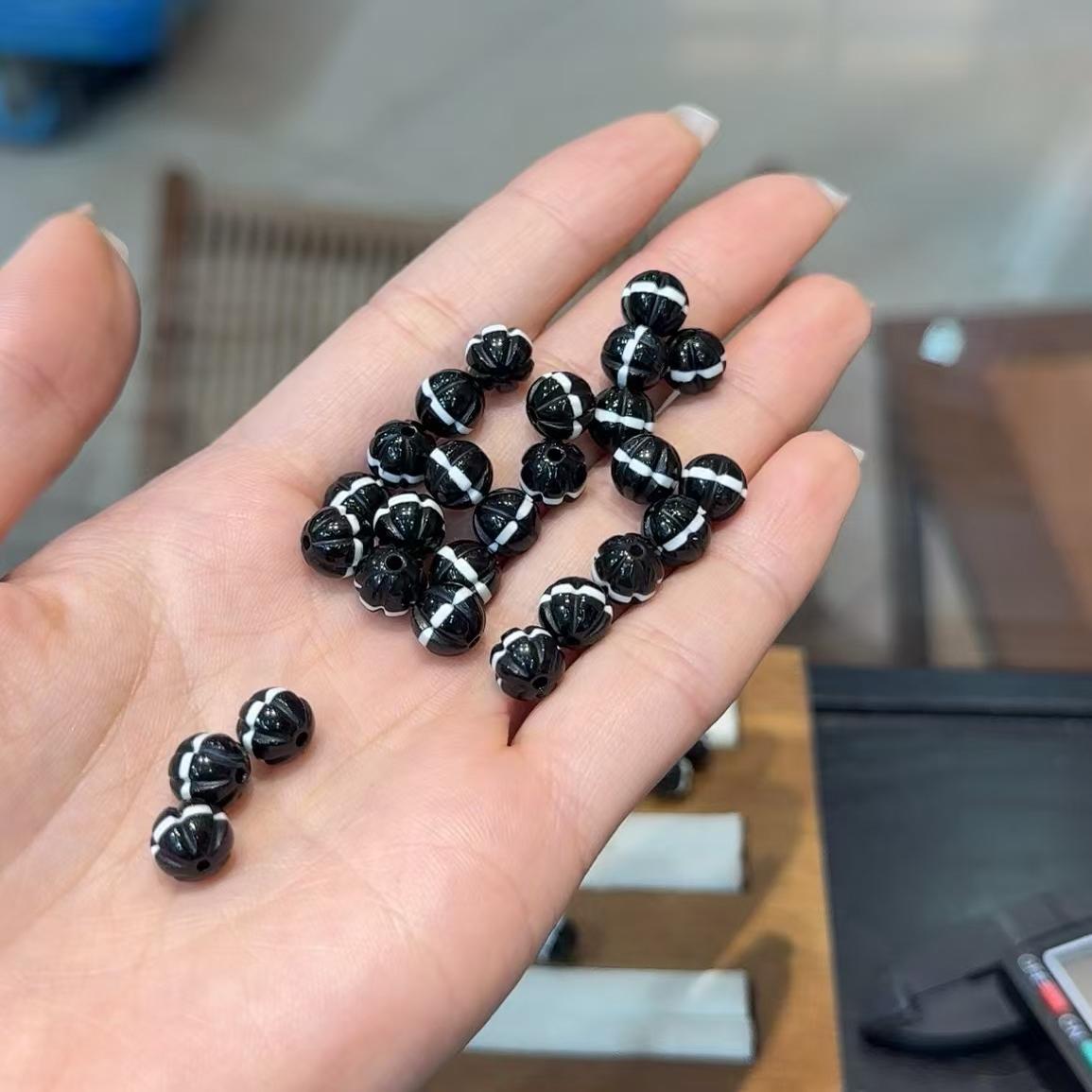 一线天珠南瓜珠散珠 约8mm DIY文玩佛珠手串项链配件 DM673