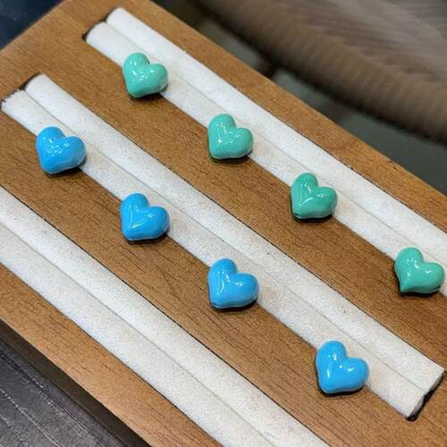 天然白水晶爱心雕刻件DIY手串