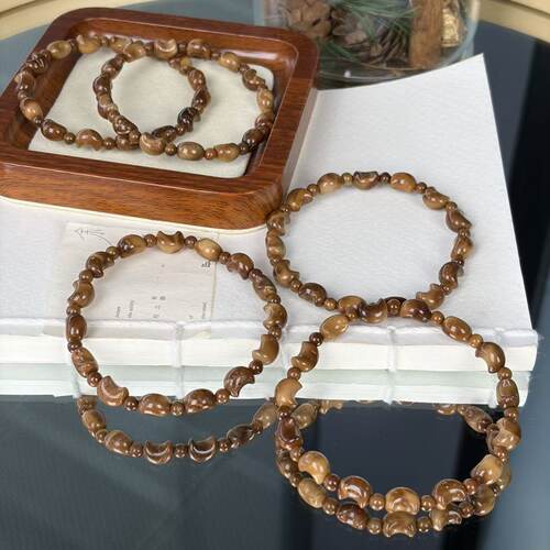 库克日月同辉手链 文玩佛珠手串饰品 有生长纹瑕疵 TY2920