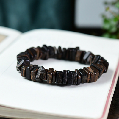 达拉干沉香药片随形单圈手串手链 方形  文玩饰品礼物 TY1934