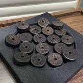 沉香山鬼花钱通孔配件 DIY佛珠文玩手串项链 TY2414