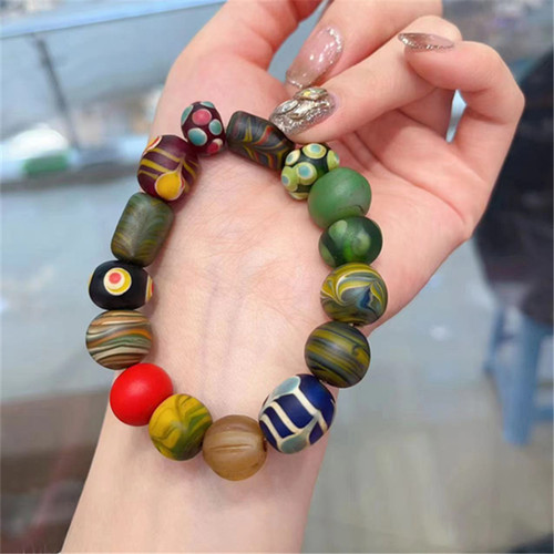 2024年中古琉璃手串  随机发货  存在瑕疵  TY1613