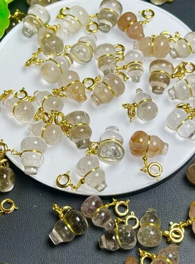发晶葫芦小滴溜吊坠 规格14～15mm左右 diy手串项链 ZW711